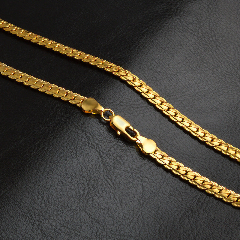 Luna Gold Herringbone Necklace