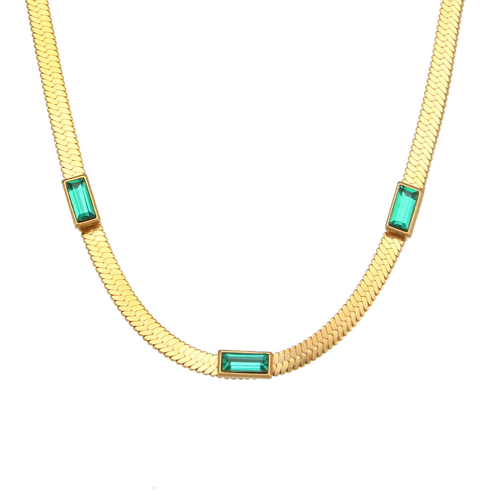 Elysian Gold Herringbone Necklace